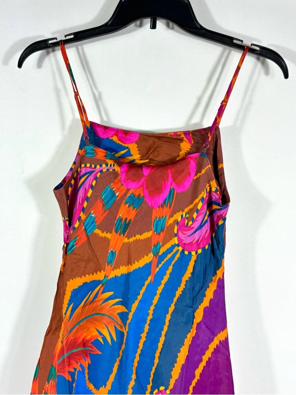 Farm Rio Vintage Wave Multicolor Floral Viscose Maxi Dress Medium NWT - Picture 12 of 16